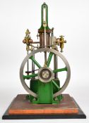 Stuart James Coombes single cylinder live steam engine with spoked flywheel, cylinder drain cocks