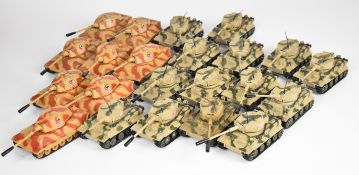 Twenty two Corgi Toys diecast model German tanks comprising fourteen Tiger MK1 and eight King
