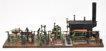 Stuart 10H live steam single cylinder plant, the single cylinder engine having twin cylinder drain