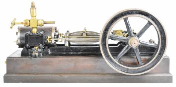 Large Victorian or early 20th century single cylinder live steam workshop or mill engine, with