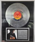 Bob Dylan Greatest Hits (CBS (5) BPG 62847) limited edition collector's series silver disc in