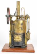 Radiquet French late 19th century coal fired vertical boilered single cylinder live steam stationary