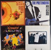 Approximately forty four Rock and Pop LPs comprising Queen, Bruce Hornsby, The Pretenders, Kate