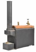 Stuart 504 copper live steam boiler with 0-100psi pressure gauge, safety valve, water level gauge