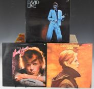 Three David Bowie LPs comprising Young Americans and Low, both appear to be UK first pressings and