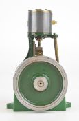 Vertical single cylinder live steam engine in the style of a small Stuart No 1, with grooved solid
