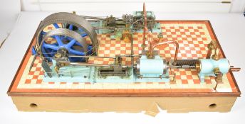 Exhibition standard Southworth Corliss valve live steam cross compound mill engine, the Corliss