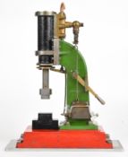 Stuart live steam forge hammer with side lever control, on aluminium base, believed built by H.T.