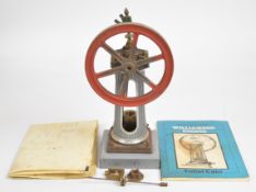 Part built Tubal Cain Williamson single inverted cylinder live steam column engine, with dummy