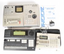 Home music studio recording equipment comprising Zoom MRS-802 multitrack recording desk, Yamaha