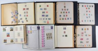 GB Commonwealth and world stamp collection, mint and used, in eight various albums and loose in a