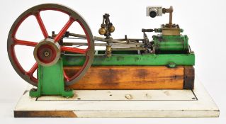 Stuart Victoria live steam single cylinder mill engine with spoked flywheel, belt driven dummy