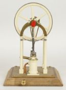 Tubal Cain Georgina inverted single cylinder live steam engine with turned column supports,