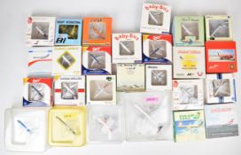 Twenty-eight 1:400 and 1:500 scale diecast model aeroplanes with liveries to include Canadian