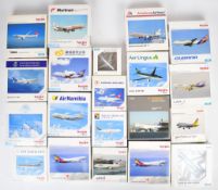 Twenty Herpa 1:500 scale diecast model planes to include American Airlines MD-11, Korean Air Cargo
