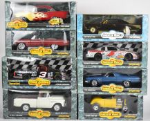 Eight Ertl Collectibles 'American Muscle' 1:18 scale diecast model cars to include 1932 Ford