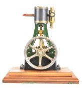 Stuart 10V vertical single cylinder live steam engine with spoked flywheel and displacement