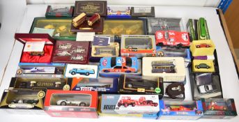 A collection of diecast model cars, trucks, lorries etc to include Corgi, Minichamps, Bburago,