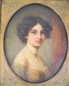 Alfred Hitchens Corbould (1852-1920) oil on canvas portrait of a woman, signed and dated lower