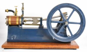 Large Victorian or early 20th century single cylinder live steam workshop or mill engine, with