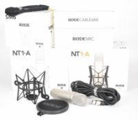 Rode NT1-A Studio Condenser Microphone with shock mount and detachable pop filter, 48v phantom