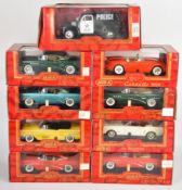 Nine Mira 'Golden Line Collection' 1:18 scale diecast model American cars to include 1955 Buick