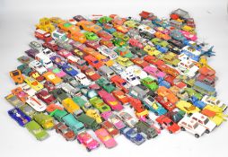 Approximately one hundred and fifty loose playworn diecast vehicles to include Matchbox, Corgi