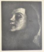 Dame Laura Knight (1877-1970) etching Stella, portrait of a woman, signed lower right 33 x 28cm,