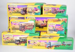 Ten Corgi Classics 'The Showman's Range' diecast model trucks and cars to include Atkinson 8 Wheel