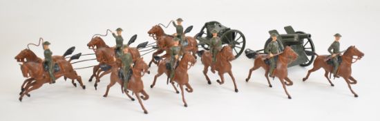Britains Royal Horse Artillery, set number 1339, comprising eleven horses, eight soldiers, limber