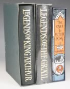 [Folio Society] Legends of King Arthur illustrated Roman Pisarev, in leather backed illustrated