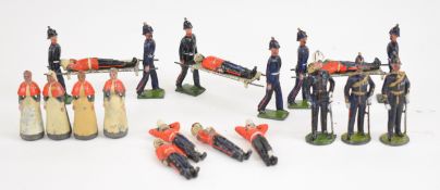 Britains Royal Army Medical Corps set number 137, comprising twenty painted metal soldiers, nurses