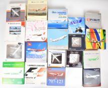 Twenty 1:400 scale diecast model aeroplanes with liveries to include Air France, Star Alliance,