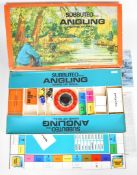 Subbuteo Angling board game in original box with board, cards, playing pieces, instructions etc.