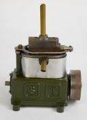 Stuart Sun twin cylinder enclosed live steam engine with displacement lubricator and turned solid