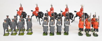 Twenty seven Britains painted metal soldiers regiments comprising Royal Air Force 240, Life Guards
