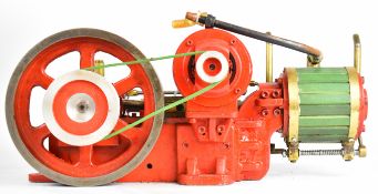 Large single cylinder live steam workshop or similar engine with 19.5cm spoked flywheel, eccentric