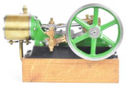 Stuart No 9 live steam single cylinder engine with oil cups to main bearings, twin cylinder drain