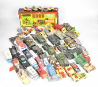 Over fifty vintage Corgi diecast model cars and trucks to include The Muppets, Whacky Racers,