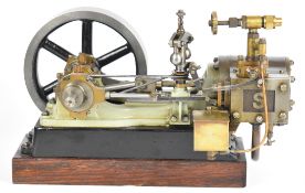 John Bertinat Stuart No 9 live steam single cylinder engine with governor, ratchet lubricator, oil