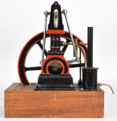Trapezium connecting rod James Coombes style single cylinder live steam engine with spoked flywheel,