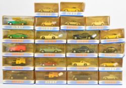 Twenty two Matchbox 'The Dinky Collection' diecast model cars to include 1967 Jaguar E-Type Mk 1.