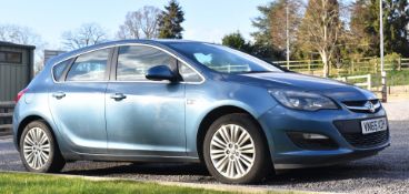 2015 Vauxhall Astra 1600cc petrol car, registration number VN65 XZH, with V5c. MOT expired 06/12/