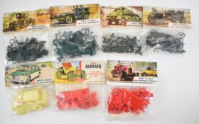 Seven bagged Airfix 1:32 scale plastic model kits comprising 1902 De Dietrich, 1912 Ford Model T,
