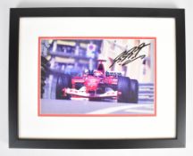 Michael Schumacher signed photo autographed to top right in marker pen, 19 x 30cm, framed size 37