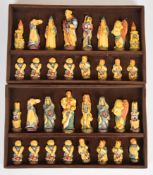 Studio Anne Carlton (SAC) 'The Warlords' painted resin chess set, height of king 13cm, in original