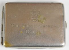 MG vintage car interest vesta case with 'the Morris Garages Oxford' to one side and 'distinctive