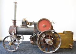 Part built 4 inch scale Tasker Little Giant live steam traction engine, with steel boiler by