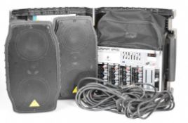Behringer EPA150 five channel portable PA sound system.