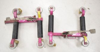 Pair of car moving skates, 'Gojak' coaster system by Dejil Industries, maximum load 1250lbs - 565kg
